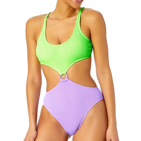 Salt Cove Juniors Colorblocked One-Piec Mint - Picture 1 of 1